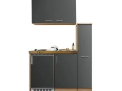 Respekta Miniküche MK130ESGOS 130 cm -Eiche Sägerau Nachbildung< Pantryküchen|Miniküchen