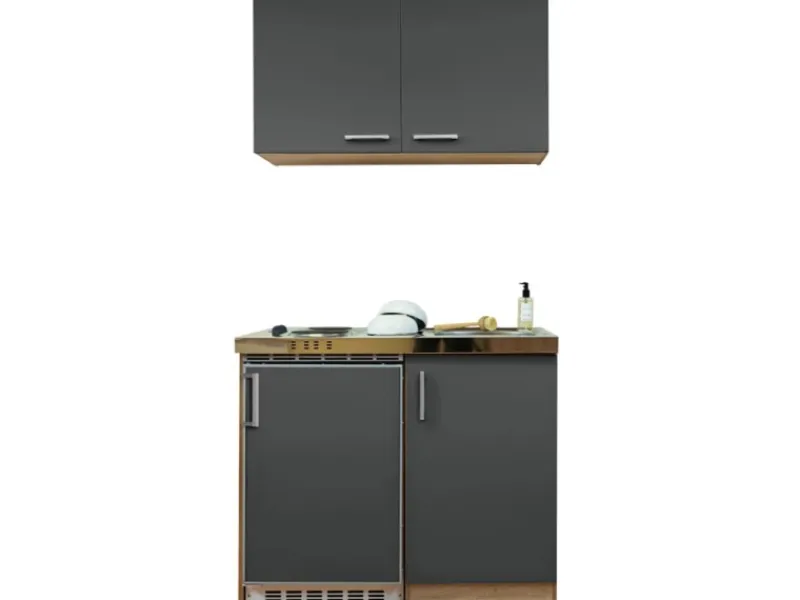 Respekta Single-Küchen|Pantryküchen<Miniküche MK100ESGOS 100 cm -Eiche Sägerau Nachbildung