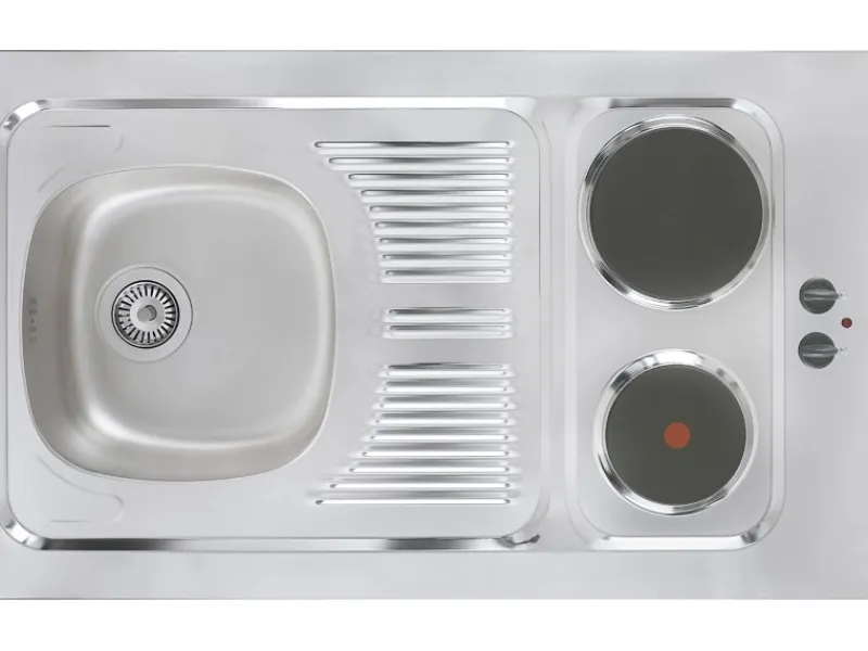 Respekta Miniküche MK130ESWOS 130 cm -Eiche Sägerau Nachbildung< Pantryküchen|Miniküchen
