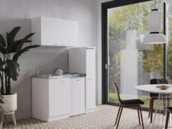 Respekta Miniküche MK130WOS 130 cm Weiß< Single-Küchen|Pantryküchen
