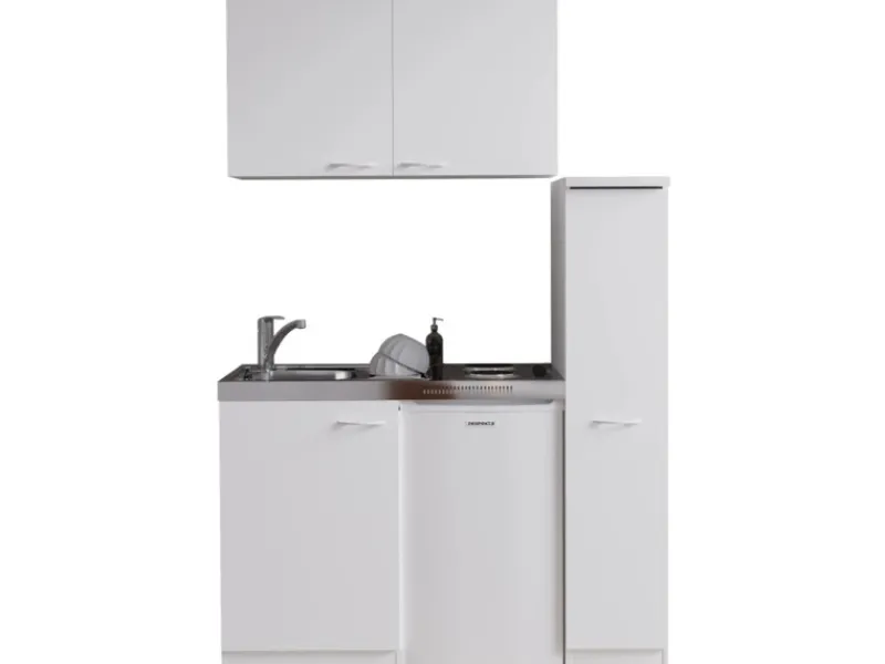 Respekta Miniküche MK130WOS 130 cm Weiß< Single-Küchen|Pantryküchen