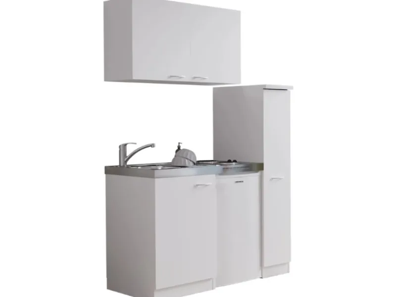 Respekta Miniküche MK130WOS 130 cm Weiß< Single-Küchen|Pantryküchen