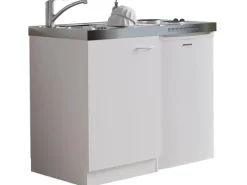 Respekta Miniküche Pantry 100S 100 cm Weiß< Winkelküchen|Single-Küchen