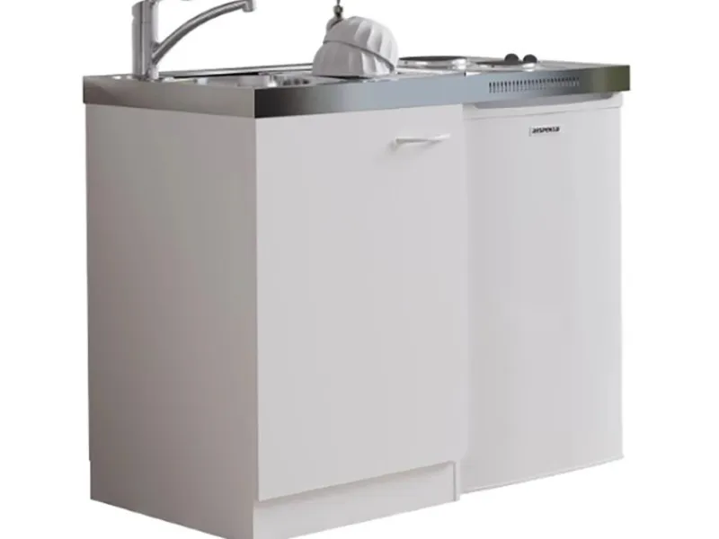 Respekta Miniküche Pantry 100S 100 cm Weiß< Winkelküchen|Single-Küchen