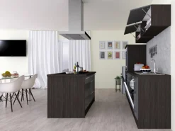 Respekta Premium Inselküche 310 cm -Eiche Grau< Inselhauben|Kücheninseln