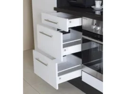Respekta Premium Inselküche 310 cm -Eiche Grau< Inselhauben|Kücheninseln