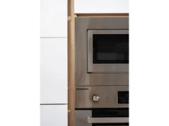 Respekta Premium Kochfelder|Kühlschränke<Küchenzeile Grifflos 385 cm -Eiche Sägerau