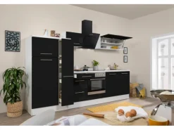 Respekta Premium Küchenzeile 300 cm -Weiß< Kühlschränke|Winkelküchen