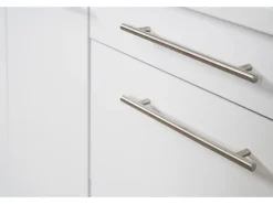 Respekta Premium Küchenzeile 300 cm Hochbau -Weiß Schwarz Hochglanz