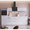 Respekta Premium Küchenzeile RP280HWW42060BS 280 cm Hochglanz Weiß< Winkelküchen