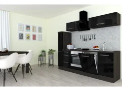 Respekta Premium Küchenzeile 250 cm -Eiche Grau< Einbauküchen