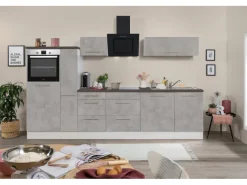 Hot Respekta Premium Küchenzeile Amanda 310 cm Beton-Optik-Weiß