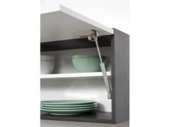 Best Respekta Premium Winkelküche RP290EGC 290 x 200 cm Grau Hochglanz-Eiche Grau
