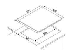 Respekta Rahmenloses Glaskeramikkochfeld Aaron 59 cm< Kochfelder|Backöfen