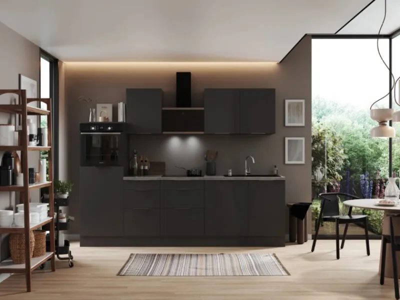 Respekta Kühlschränke<Selection Küchenzeile Elisabeth RS280HGGH 280 cm Grau