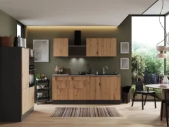 Respekta Selection Küchenzeile Elisabeth RS340HGAH 340 cm Artisan Eiche Nb.-Grau< Winkelküchen
