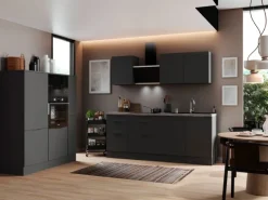 Respekta Kühlschränke|Winkelküchen<Selection Küchenzeile Elisabeth RS370HGGH 370 cm Grau