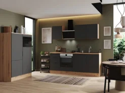 Respekta Selection Küchenzeile Elisabeth RS340AGH 340 cm Grau-Artisan Eiche Nb.