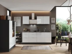 Respekta Selection Küchenzeile Elisabeth RS370HGWH 370 cm Weiß-Grau< Kühlschränke