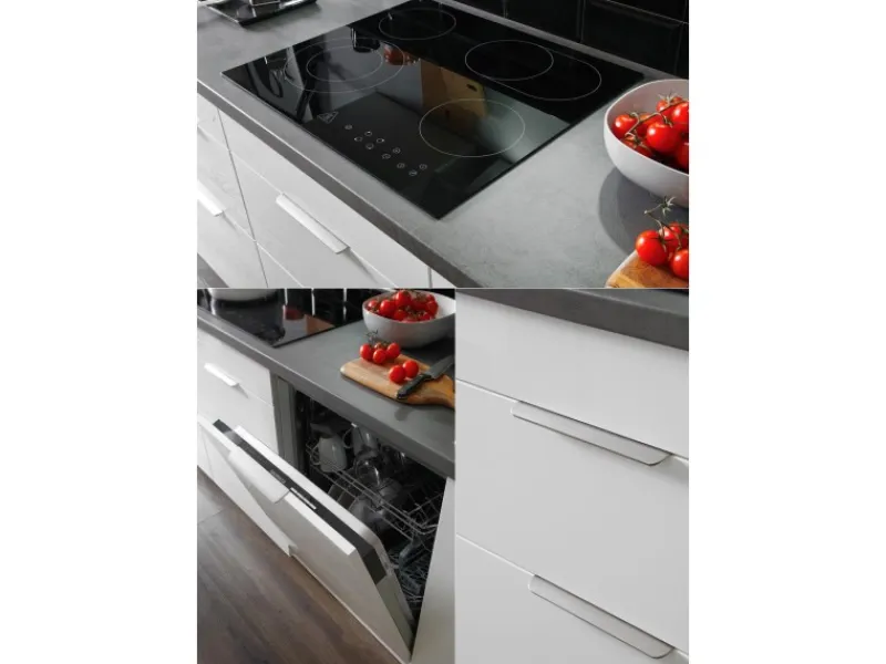 Respekta Selection Küchenzeile Elisabeth RS370HGWH 370 cm Weiß-Grau< Kühlschränke