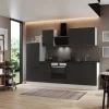 Respekta Selection Küchenzeile Elisabeth RS280WGH 280 cm Grau-Weiß< Kühlschränke|Winkelküchen