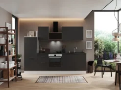 Respekta Selection Küchenzeile Elisabeth RS280WGH 280 cm Grau-Weiß< Kühlschränke|Winkelküchen