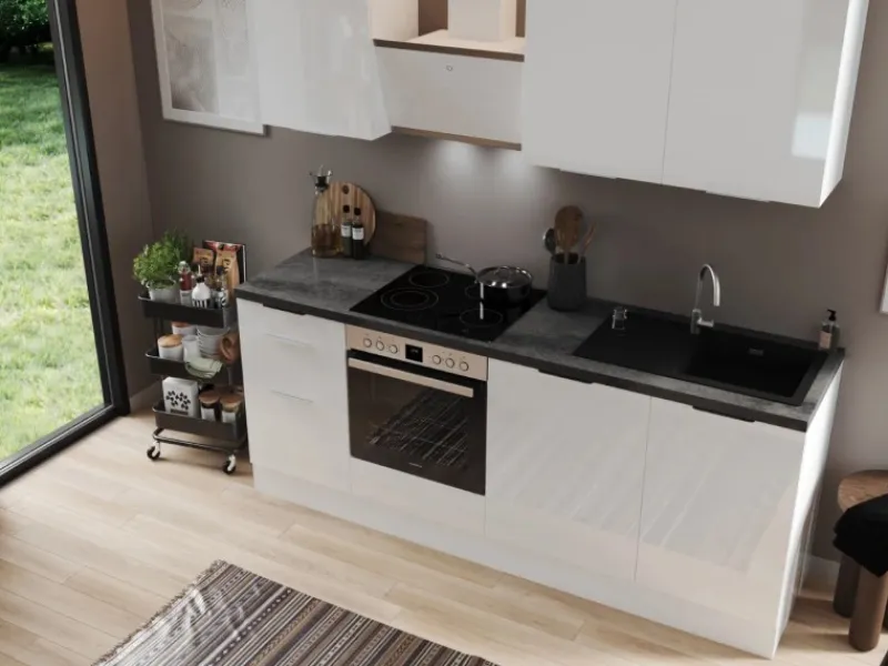 Respekta Selection Küchenzeile Elisabeth RS220WWH 220 cm Weiß< Winkelküchen