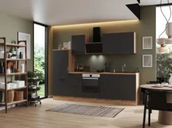 Respekta Winkelküchen<Selection Küchenzeile Elisabeth RS280AGH 280 cm Grau-Artisan Eiche Nb.