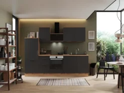 Respekta Winkelküchen<Selection Küchenzeile Elisabeth RS280AGH 280 cm Grau-Artisan Eiche Nb.