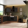 Respekta Winkelküchen<Selection Winkelküche Elisabeth RSL220AGH 220 cm Grau-Artisan Eiche Nb.