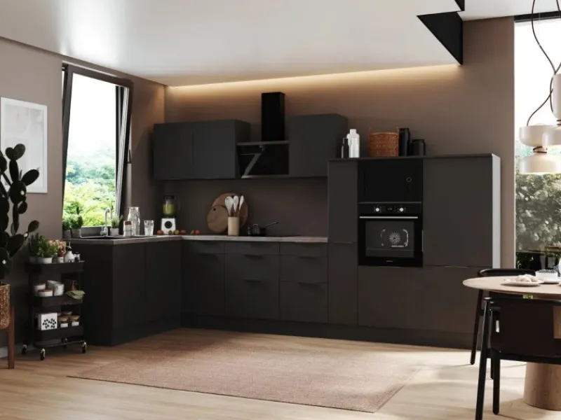Respekta Selection Winkelküche Elisabeth RSL370HGGH 370 cm Grau< Kücheninseln|Kühlschränke