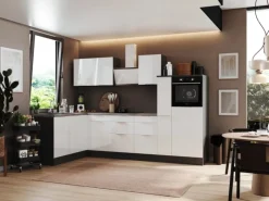 Respekta Kühlschränke<Selection Winkelküche Elisabeth RSL310HGWH 310 cm Weiß-Grau