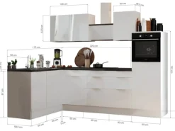 Respekta Selection Winkelküche Elisabeth RSL280HGAH 280 cm Artisan Eiche Nb-Grau< Winkelküchen