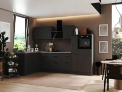 Respekta Selection Winkelküche Elisabeth RSL310HGGH 310 cm Grau< Kühlschränke|Winkelküchen
