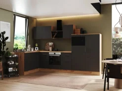 Respekta Winkelküchen<Selection Winkelküche Elisabeth RSL340AGH 340 cm Grau-Artisan Eiche Nb.