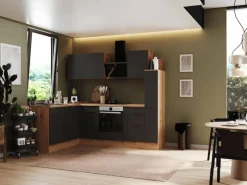 Respekta Selection Winkelküche Elisabeth RSL250AGH 250 cm Grau-Artisan Eiche Nb.< Winkelküchen
