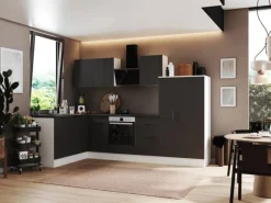 Respekta Selection Winkelküche Elisabeth RSL310WGH 310 cm Grau-Weiß< Winkelküchen