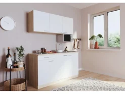 Respekta Single-Küchen|Pantryküchen<Singleküche Luis 150 cm -Eiche sägerau