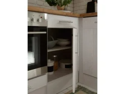 Online Respekta Premium Respekta Winkelküche Anton 220 cm Landhaus Lärche Weiß Nachbildung
