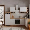 Respekta Winkelküche BEKBL280EWC 280 x 172 cm Weiß-Wildeiche Nachbildung< Winkelküchen
