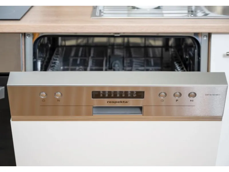 New Respekta Winkelküche KBL310ESWSC 310 cm Sonoma Eiche Sägerau Nachbildung Weiß