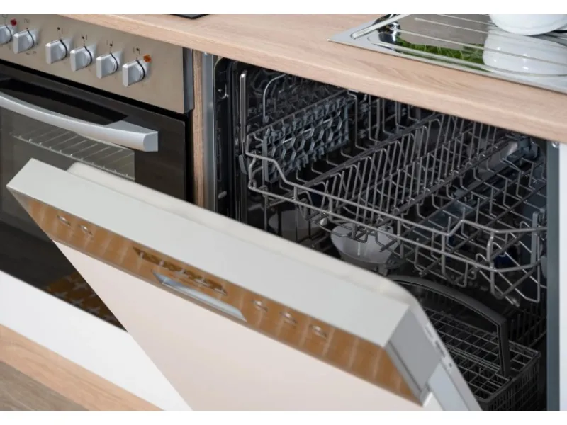 Respekta Winkelküchen|Kühlschränke<Winkelküche KBL310ESWS 310 cm -Eiche Sonoma Sägerau Nachbildung