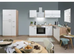 Respekta Winkelküchen|Kühlschränke<Winkelküche KBL310ESWS 310 cm -Eiche Sonoma Sägerau Nachbildung