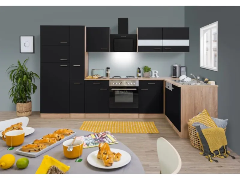 Respekta Winkelküchen|Herde<Winkelküche KBL310ESSS 310 cm -Eiche Sonoma Sägerau Nachbildung