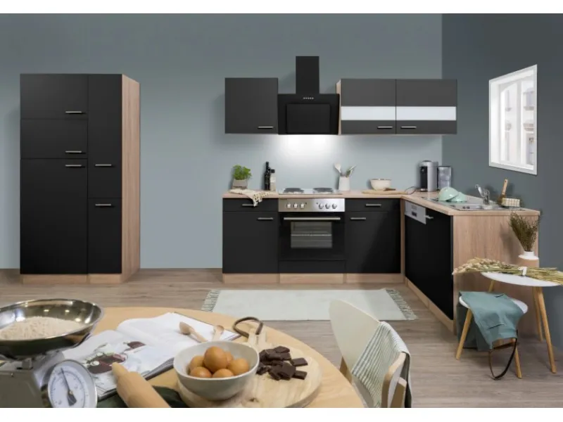 Respekta Winkelküchen|Herde<Winkelküche KBL310ESSS 310 cm -Eiche Sonoma Sägerau Nachbildung