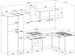 Respekta Winkelküchen|Herde<Winkelküche KBL310ESGS 310 cm -Eiche Sonoma Sägerau Nachbildung