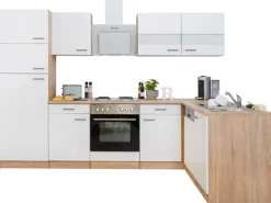 Respekta Winkelküchen|Herde<Winkelküche KBL280ESWS 280 cm -Eiche Sonoma Sägerau Nachbildung