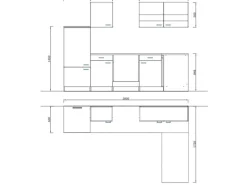 Respekta Winkelküche KBL280WWCG 280 x 172 cm Weiß-Butcher Nussbaum< Winkelküchen|Herde