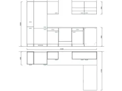 Respekta Winkelküchen|Einbauküchen<Winkelküche KBL310WWCGKEG 310 x 172 cm Weiß-Butcher Nussbaum