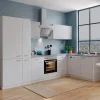 Respekta Winkelküche KBL310WWBSCGKEG 310 x 172 cm Weiß-Beton Optik< Winkelküchen|Kühlschränke